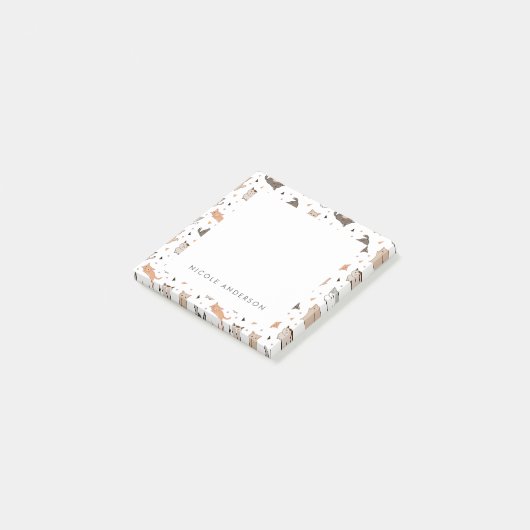 Cute Illustrated Cats Post-it® Notes (Schuin)