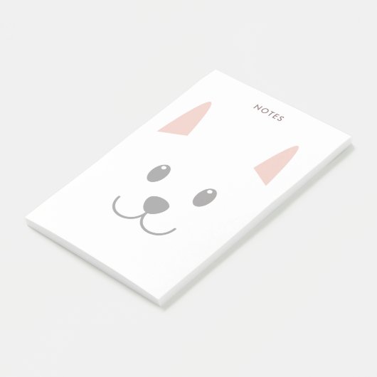 Cute Illustrated Dog Post-it® Notes (Schuin)