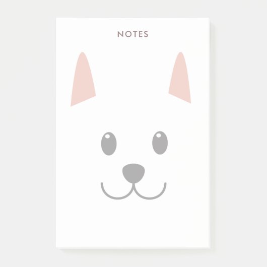 Cute Illustrated Dog Post-it® Notes (Voorkant)