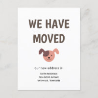 Cute Illustrated Dog We hebben verhuisd