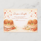 Cute Illustrated Little Meatball Diapper Raffle Informatiekaartje (Voorkant)