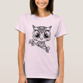 Cute Illustrated Owl T-shirt (Voorkant)
