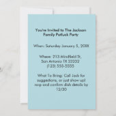 Cute Illustrated Potluck Invitation Kaart (Achterkant)