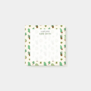 Cute Illustrated Pots of Succulents and Cactus Post-it® Notes