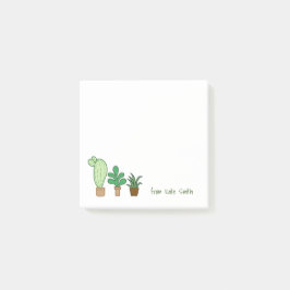 Cute Illustrated Pots of Succulents and Cactus Post-it® Notes