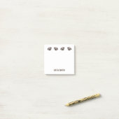 Cute Illustrated Pug Paw Post-it® Notes (Op bureau)