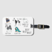 Cute Illustrated Puppy Dogs Poem Bagagelabel (Voorkant (horizontaal))