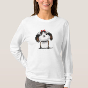 Cute Illustrated Shih Tzu Puppy T-shirt
