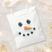 Cute Illustrated Snowman Face Kerstmis Bedankzakje (Geknipt)