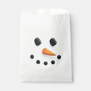 Cute Illustrated Snowman Face Kerstmis Bedankzakje