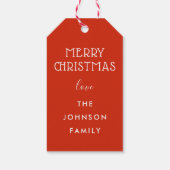 Cute Illustrated Snowman Face Kerstmis Cadeaulabel (Achterkant)