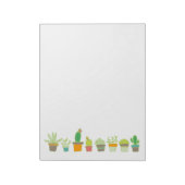 Cute Illustrated Succulent Garden Border Notitieblok (Linkerzijde)