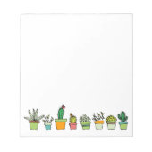 Cute Illustrated Succulent Garden Border Notitieblok (Voorkant)