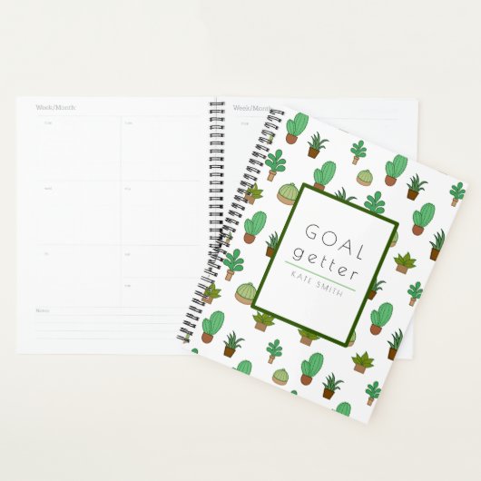 Cute Illustrated Succulents and Cactus Planner (Display)