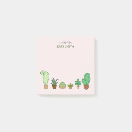 Cute Illustrated Succulents and Cactus Post-it® Notes