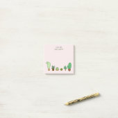 Cute Illustrated Succulents and Cactus Post-it® Notes (Op bureau)