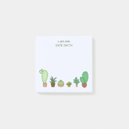 Cute Illustrated Succulents and Cactus Post-it® Notes