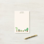 Cute Illustrated Succulents and Cactus Post-it® Notes (Op bureau)