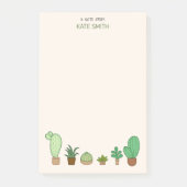 Cute Illustrated Succulents and Cactus Post-it® Notes (Voorkant)