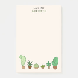 Cute Illustrated Succulents and Cactus Post-it® Notes