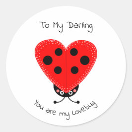 Cute Illustrated You are my Lovebug Sticker