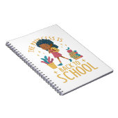 Cute Illustratie van Prinsesje op haar Eerste Scho Notitieboek (Rechterzijde)