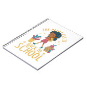 Cute Illustratie van Prinsesje op haar Eerste Scho Notitieboek (Linkerzijde)