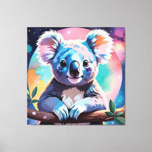 Cute illustration of a koala canvas afdruk (Voorkant)