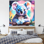 Cute illustration of a koala canvas afdruk (Insitu (Slaapkamer))
