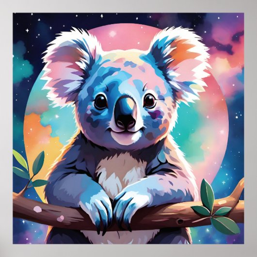 Cute illustration of a koala poster (Voorkant)