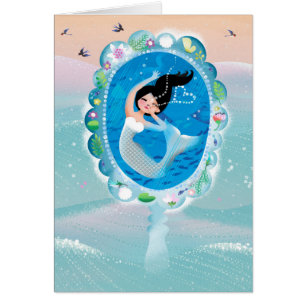 Cute illustration of mermaids' day on the Beach