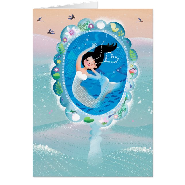 Cute illustration of mermaids' day on the Beach (Voorkant)