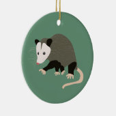 Cute Illustration Possum Personalized Light Green Keramisch Ornament (Rechts)