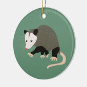 Cute Illustration Possum Personalized Light Green Keramisch Ornament (Links)