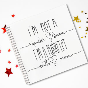 Cute I'm purfect cat mama typografie Notitieboek
