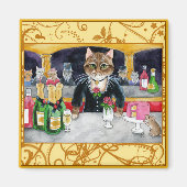 Cute impressionist cat, mouse, Manet, Parijs Magneet (Voorkant)