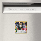 Cute impressionist cat, mouse, Manet, Parijs Magneet (Insitu (Vaatwasser))