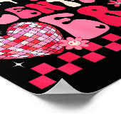 Cute In My Valentine Era Girls Kids Retro Disco He Poster (Hoek)