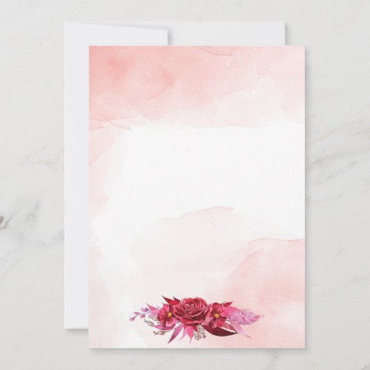 Cute Indian bruiloft nodigde sjabloon uit (Achterkant)