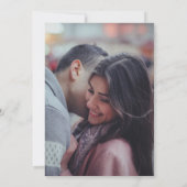 Cute Indian Cartoon Couple Save the Date ADD FOTO Kaart (Achterkant)