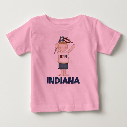Cute Indiana USA Kinder T-shirt (Voorkant)