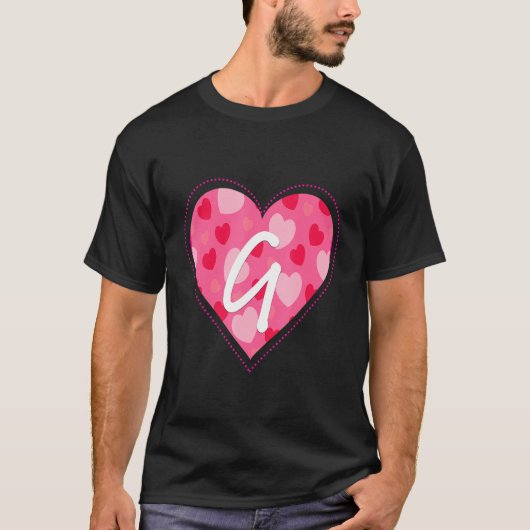 Cute Initiaal Monogram Letter G He Pattern for Wom T-shirt (Voorkant)
