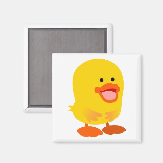Cute Innocent Cartoon Duck Magneet (Voorkant / Achterkant)