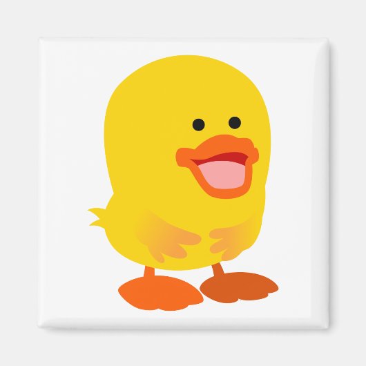 Cute Innocent Cartoon Duck Magneet (Voorkant)