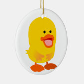 Cute Innocent Cartoon Ducking Keramisch Ornament (Rechts)