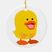 Cute Innocent Cartoon Ducking Keramisch Ornament (Achterkant)