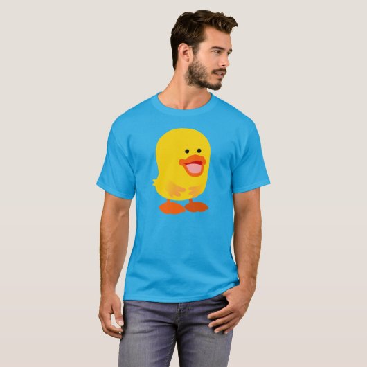 Cute Innocent Cartoon Ducking T-Shirt (Voorkant volledig)