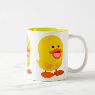 Cute Innocent Cartoon Ducking Tweekleurige Koffiemok