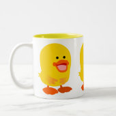 Cute Innocent Cartoon Ducking Tweekleurige Koffiemok (Links)