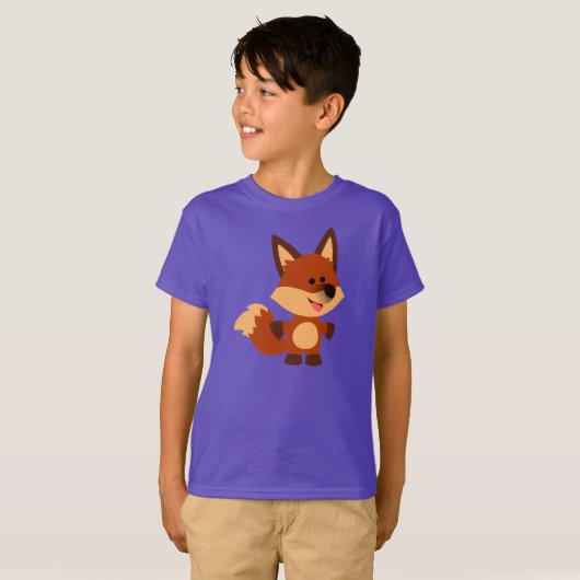 Cute Innocent Cartoon Fox Children T-Shirt (Voorkant volledig)